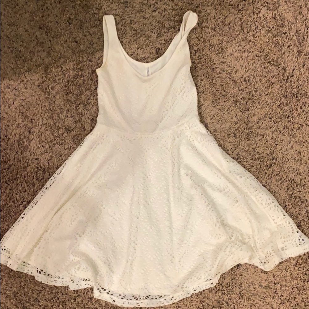 white laced dress
